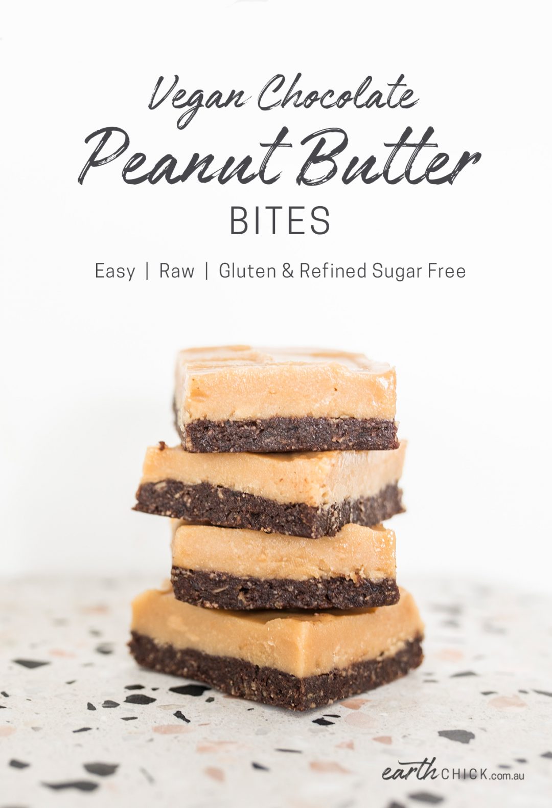 Vegan Chocolate Peanut Butter Fudge Bites (Gluten Free!) - Earth Chick