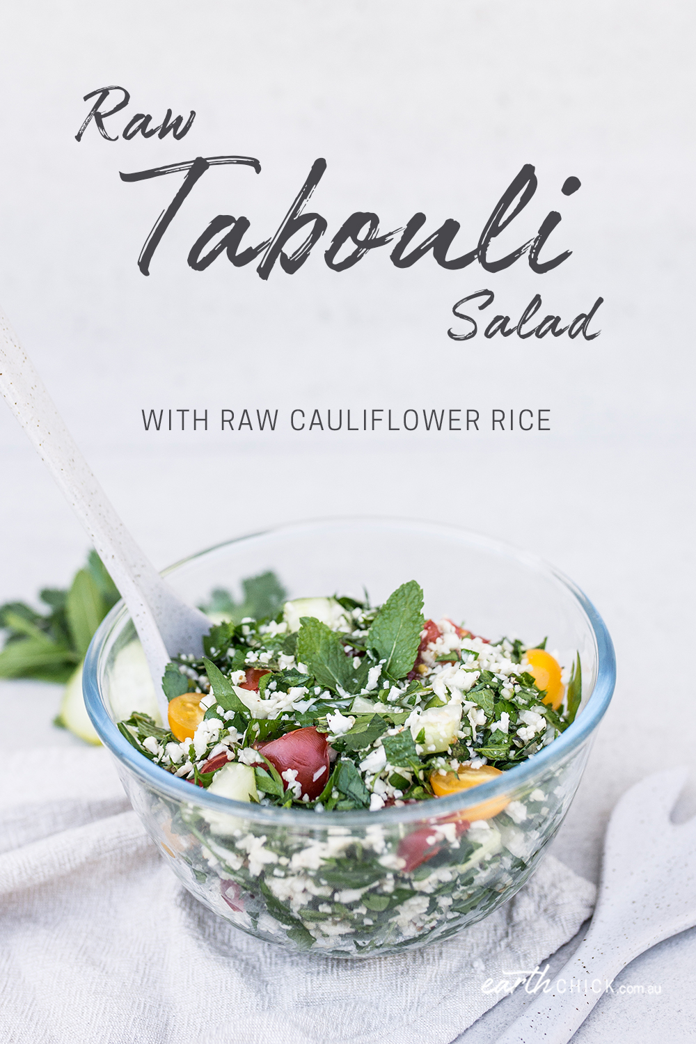 Cauliflower Rice Tabouli Raw